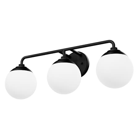Hunter Hepburn 3 Light 25" Wide Smart Vanity Light Matte Black