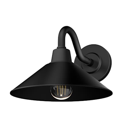 Hunter Skyflow 10: Wide Outdoor Wall Sconce Matte Black
