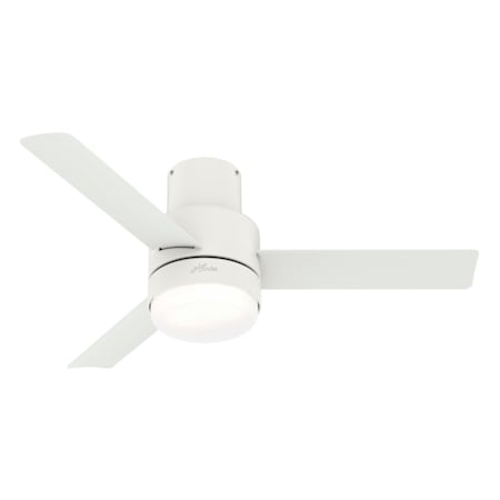 Hunter Gilmour 44" 3 Blade LED Indoor / Outdoor Hugger SureSpeed Ceiling Fan with Remote Control Matte White
