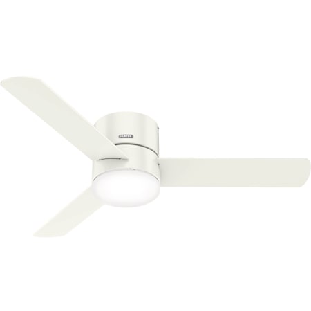 Hunter Minimus 52" 3 Blade Indoor Hugger Ceiling Fan with Remote Control and LED Light Kit Included Fresh White