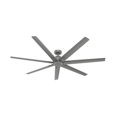 Hunter Downtown 72" 7 Blade Indoor / Outdoor Ceiling Fan with Wall Control Matte Silver
