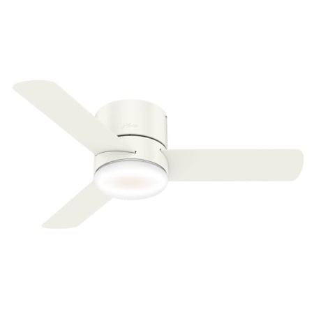 Hunter Minimus 44" 3 Blade Indoor Hugger Ceiling Fan with Remote Control and LED Light Kit Included Fresh White