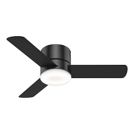 Hunter Minimus 44" 3 Blade Indoor Hugger Ceiling Fan with Remote Control and LED Light Kit Included Matte Black