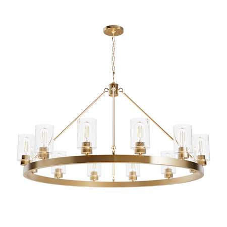 Hunter Hartland 12 Light 44" Wide Ring Chandelier Alturas Gold
