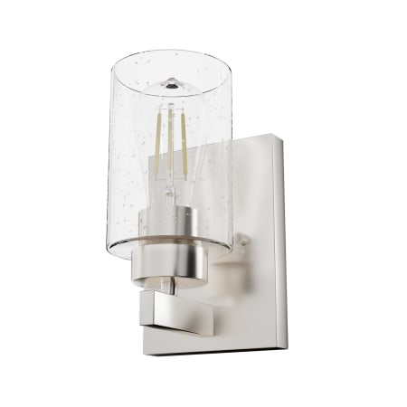 Hunter Hartland 9" Tall Wall Sconce with Shade Brushed Nickel