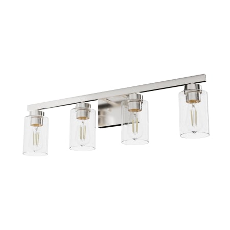 Hunter Hartland 4 Light Vanity Light with Shades Brushed Nickel