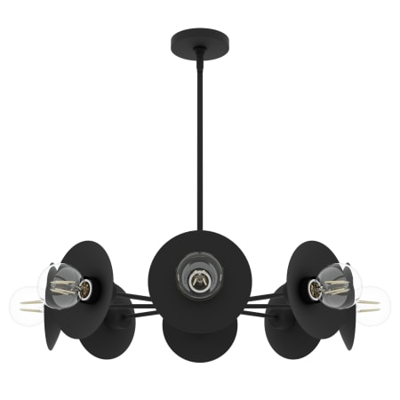 Hunter Fernando 8 Light 24" Wide Sputnik Chandelier Flat Matte Black