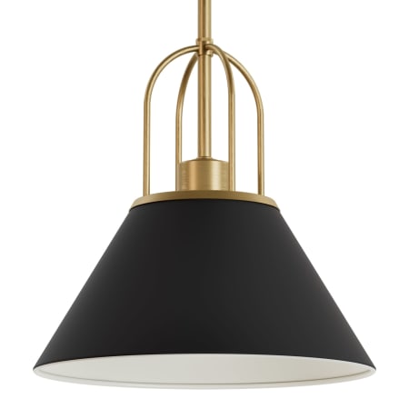Hunter Carrington Isle 12" Wide Pendant Flat Matte Black