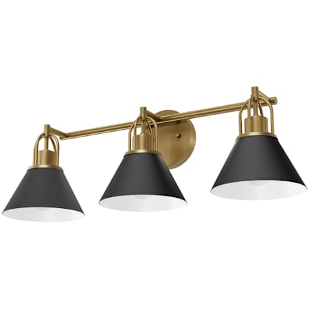 Hunter Carrington Isle 3 Light 27" Wide Vanity Light Matte Black