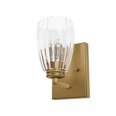 Hunter Rossmoor 9" Tall Bathroom Sconce Luxe Gold