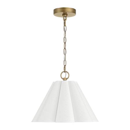 Hunter Isabelle Scalloped 15" Wide Pendant Luxe Gold