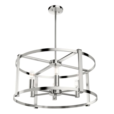 Hunter Astwood 6 Light 26" Wide Chandelier Polished Nickel