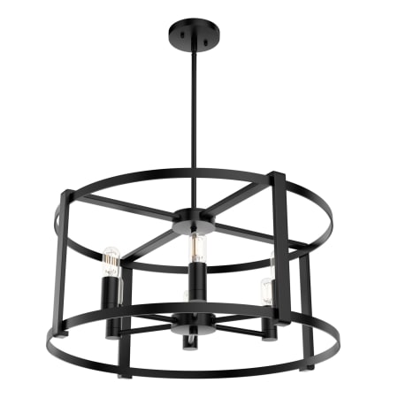 Hunter Astwood 6 Light 26" Wide Chandelier Matte Black