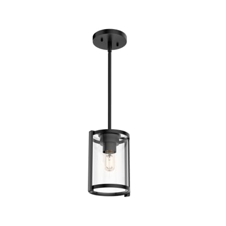 Hunter Astwood 6" Wide Mini Pendant Matte Black