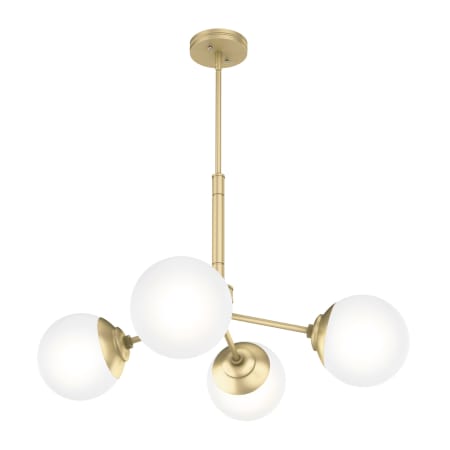 Hunter Hepburn 4 Light 30" Wide Chandelier Painted Modern Brass