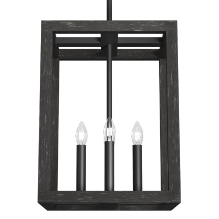 Hunter Squire Manor 4 Light 12" Wide Taper Candle Multi Light Pendant Matte Black