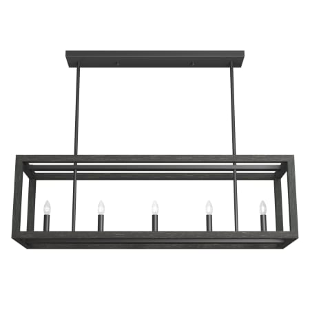 Hunter Squire Manor 5 Light 40" Wide Taper Candle Style Chandelier Matte Black