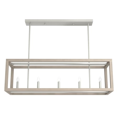 Hunter Squire Manor 5 Light 40" Wide Taper Candle Style Chandelier Brushed Nickel