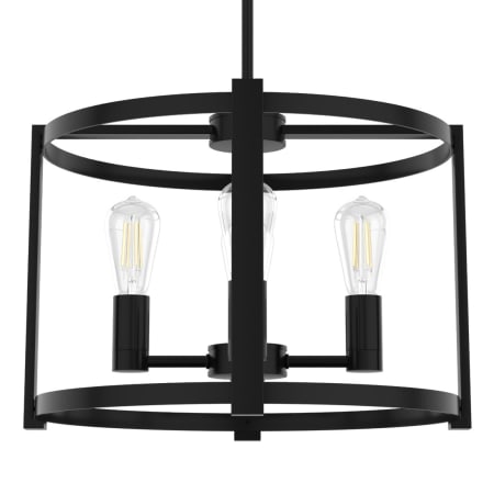Hunter Astwood 4 Light 18" Wide Drum Chandelier Matte Black