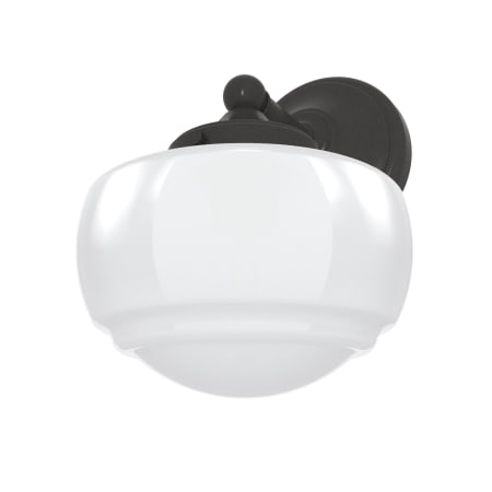 Hunter Saddle Creek 10" Tall Wall Sconce with White Glass Shade Noble Bronze