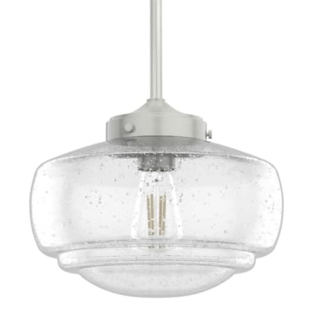 Hunter Saddle Creek 10" Wide Mini Pendant Brushed Nickel / Seeded