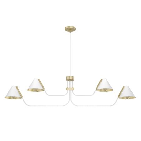 Hunter Grove Isle 4 Light 58" Wide Linear Chandelier Matte White