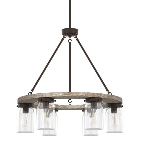 Hunter Devon Park 6 Light 27" Wide Ring Chandelier Onyx Bengal