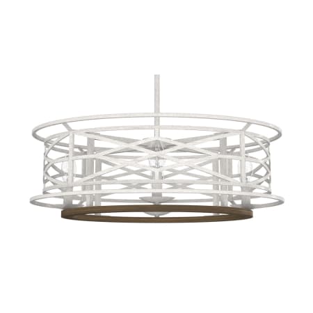 Hunter Langwood 4 Light 24" Wide Taper Candle Pendant Distressed White