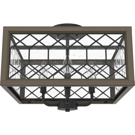 Hunter Chevron 4 Light 16" Wide Flush Mount Ceiling Fixture Rustic Iron