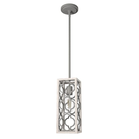 Hunter Gablecrest 5" Wide Mini Pendant Distressed White