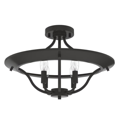 Hunter Perch Point 4 Light 18" Wide Semi-Flush Ceiling Fixture Noble Bronze