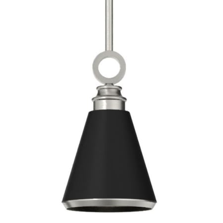 Hunter Klein 6" Wide Mini Pendant with Metal Shade Brushed Nickel