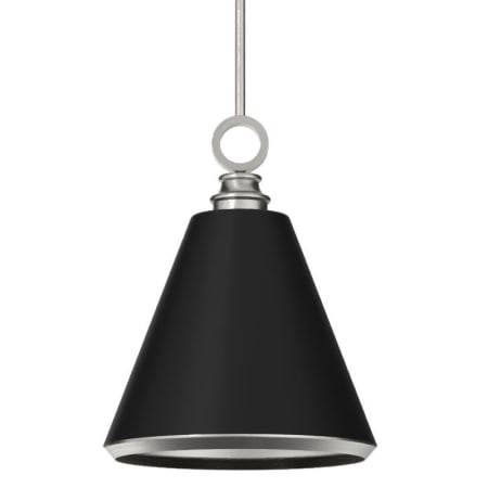 Hunter Klein 13" Wide Pendant with Metal Shade Brushed Nickel