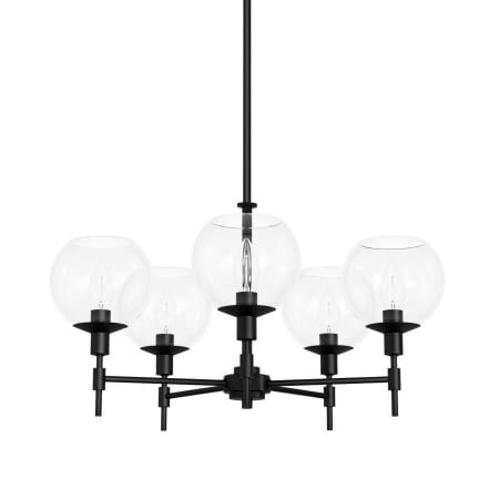 Hunter Xidane 5 Light 24" Wide Candle Style Chandelier Matte Black