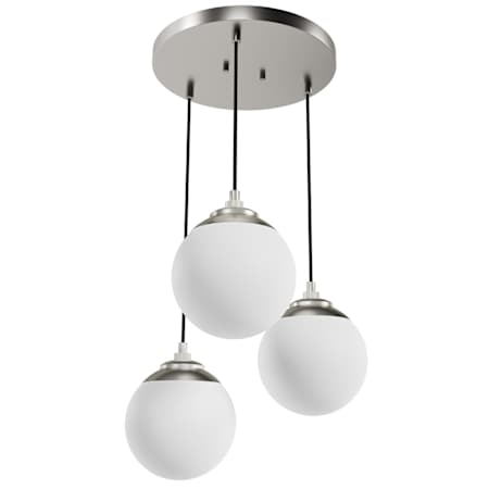 Hunter Hepburn 3 Light 13" Wide Multi Light Pendant Brushed Nickel