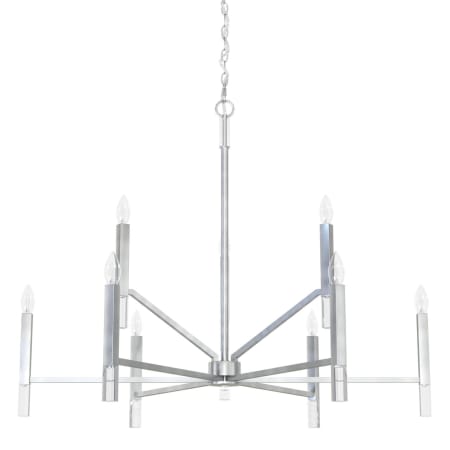 Hunter Sunjai 9 Light 40" Wide Taper Candle Style Chandelier Brushed Nickel