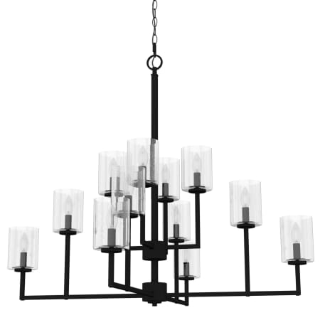 Hunter Kerrison 12 Light 41" Wide Candle Style Chandelier with Shades Natural Iron