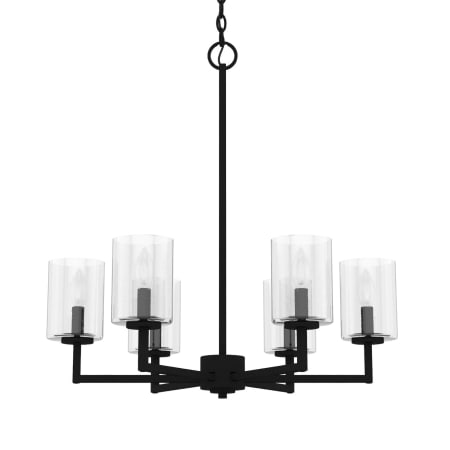 Hunter Kerrison 6 Light 25" Wide Candle Style Chandelier with Shades Natural Iron