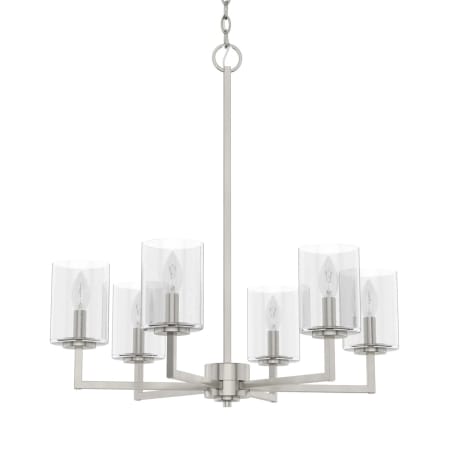 Hunter Kerrison 6 Light 25" Wide Candle Style Chandelier Brushed Nickel