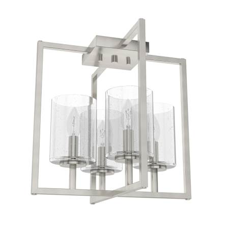 Hunter Kerrison 4 Light 15" Wide Flush Mount Ceiling Fixture Brushed Nickel