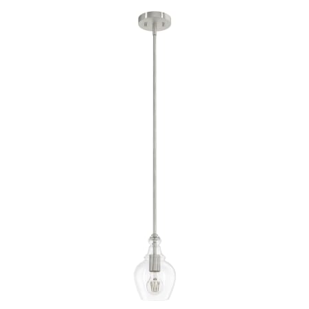 Hunter Maple Park 6" Wide Mini Pendant Brushed Nickel