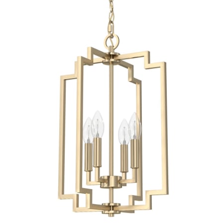 Hunter Zoanne 4 Light 14" Wide Taper Candle Pendant Alturas Gold