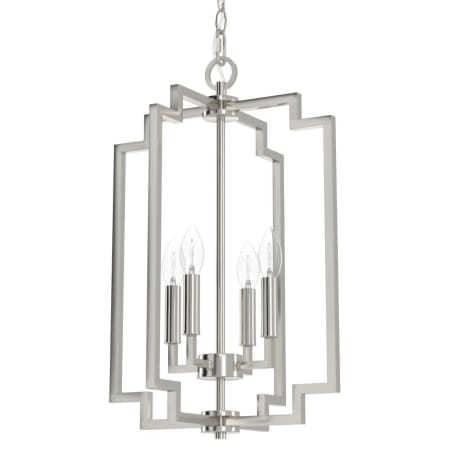 Hunter Zoanne 4 Light 14" Wide Taper Candle Pendant Brushed Nickel