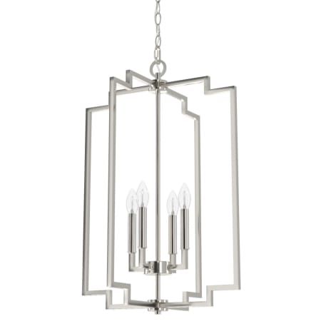 Hunter Zoanne 4 Light 19" Wide Taper Candle Multi Light Pendant Brushed Nickel
