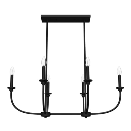 Hunter Southcrest 6 Light 36" Wide Taper Candle Style Chandelier Flat Matte Black