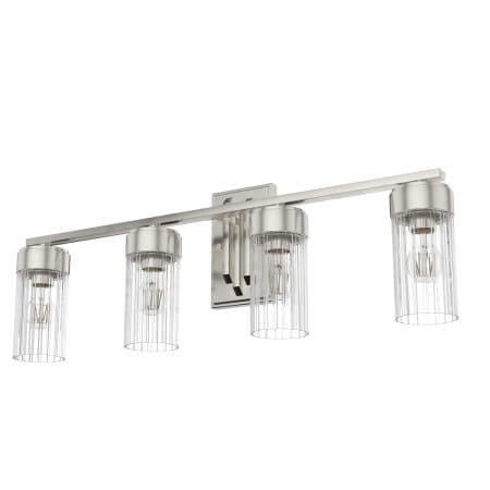 Hunter Gatz 4 Light 32" Wide Smart Vanity Light Brushed Nickel