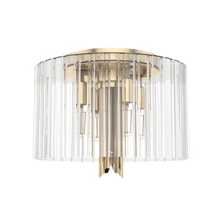 Hunter Gatz 4 Light 13" Wide Flush Mount Drum Ceiling Fixture Alturas Gold