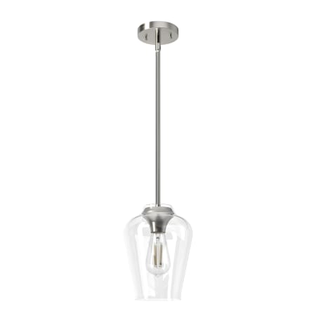 Hunter Vidria 8" Wide Mini Pendant Brushed Nickel