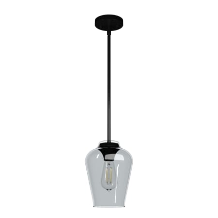 Hunter Vidria 8" Wide Mini Pendant Matte Black