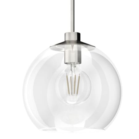 Hunter Xidane 12" Wide Pendant with Clear Glass Shade Brushed Nickel